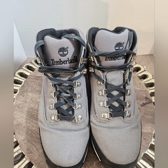 Timberland Euro Hiker Hiking Boots Mid Ankle Mens size 12 M grey 6139A - Picture 3 of 12